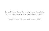 De politieke filosofie van Spinoza in relatie tot de staatsopvatting van Johan de Witt