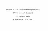 Welkom bij de informatiebijeenkomst HOV Noordoost Brabant 29 januari 2014 ‘t Spectrum, Schijndel