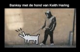 Banksy  met de hond van Keith Haring