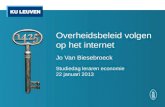 Overheidsbeleid volgen op het internet Jo Van Biesebroeck
