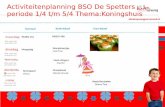 Activiteitenplanning BSO De Spetters periode 1/4 t/m 5/4  Thema:Koningshuis
