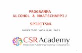 PROGRAMMA  ALCOHOL & MAATSCHAPPIJ  SPIRITSNL