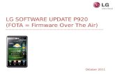 LG  SOFTWARE  UPDATE P920 (FOTA = Firmware Over The Air)