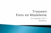 Trouwen Fons en Madeleine Stadhuis
