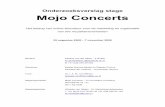 Report: Internship at Mojo Concerts