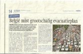 Belgie mist grootschalig evacuatieplan