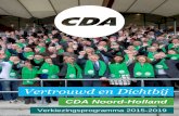Verkiezingsprogramma CDA Noord-Holland: Vertrouwd en dichtbij