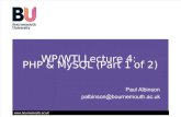 Web Units Lec 4 - PHP & MySQL v2(1)-2