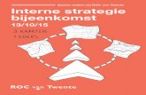 Interne strategiebijeenkomst ROC van Twente 13-10-2015