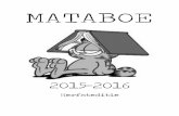 Mataboe 2015-2016 - 01 Herfsteditie