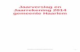 Jaarverslag en Jaarrekening 2014 gemeente Haarlem