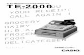 Casio TE2000 handleiding