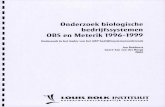 Onderzoek biologische bedrijfssystemen OBS en Meterik 1996-1999