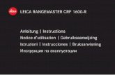 Instructions | Leica Rangemaster CRF 1600-R Rangefinder | Optics Trade