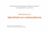De Eerste Wereldoorlog in 2018 en daarna!? Workshop 4: Identiteit en Nationalisme | Moderatoren: Myrthel Van Etterbeeck (KULeuven) en Sophie Gysselinck en Andreas Stynen (ADVN)