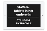 StaVaZa 'Tablets in het onderwijs' - ICTDAGNL2
