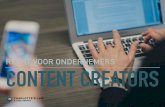 Recht voor ondernemers - Content Creators 2.0  voor Upstarter