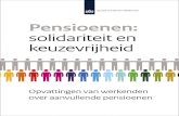 Pensioenen: solidariteit en keuzevrijheid