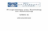 Programma van Toetsing en Afsluiting VWO 6 2015/2016