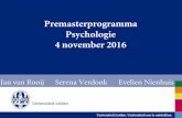 Premasterprogramma Psychologie 4 november 2016