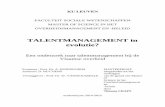 Een onderzoek naar talentmanagement bij de Vlaamse overheid