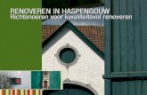 Kwaliteitsvol renoveren in Haspengouw