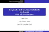 Biofysische Scheikunde: Statistische Mechanica - Inleiding ...