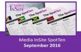 Media InSite SpotTen September 2016