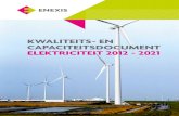 kwaliteits- en capaciteitsdocument elektriciteit 2012 - 2021