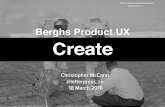 Berghs  Product UX  - 'Create '