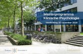 Master Klinische Psychologie Tilburg University 10-11-2016