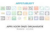 Publiek16. Apps voor onze organisatie