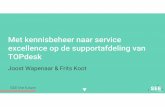 Met kennisbeheer naar service excellence op de supportafdeling van TOPdesk - SEE 2016