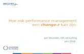 02 | Hoe ook performance management een change-r kan zijn | HR in de Zorg 2016 |