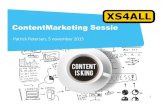 XS4ALL Contentstrategie consult sessie - TAKEOUT