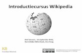 Introductiecursus Wikipedia (voor bibliotheken), oktober 2016
