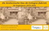 Lunchlezing Arnhemsche Eau de Cologne-fabriek 1873-1876, Koninklijke Bibliotheek, 27 oktober 2016