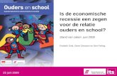 Frederik Smit, Geert Driessen & Bert Felling (2009) Is de economische recessie een zegen voor de relatie ouders en school? Stand van zaken juni 2009