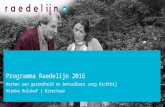 Programma Raedelijn 2016