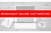 Workshop online copywriting voor NHL Leeuwarden door Dimitri Lambermont