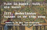 Tuin in kunst, tuin als kunst. III - 17de eeuw Nederland