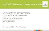 verenigingsraad Houthalen-Helchteren: aanbod communicatie
