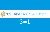 Erfgoed Experts 2016 - 3=1 West-Brabants Archief