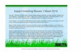 Impact Investing Nieuws 1 maart 2016
