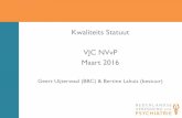 Kwaliteits Statuut NVvP, Voorjaarscongres Psychiatrie, Uijterwaal & Lahuis - 30 maart 2016
