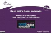 Open online onderwijs, kansen en vraagstukken voor instellingen en bedrijfsleven