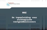 Introductie opleiding Master of Real Estate (MRE)