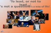 To Lead, Or Not To Lead