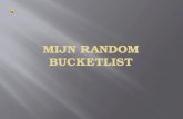 Mijn random bucketlist