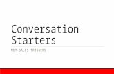 Conversation Starters - Sales Triggers